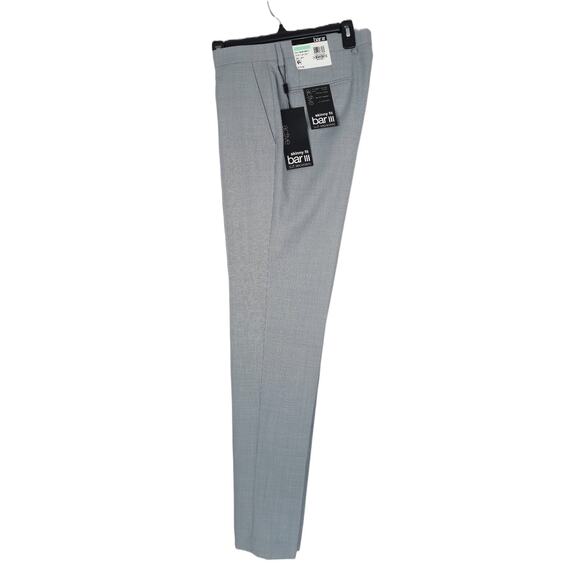 Bar III Men's Skinny-Fit Stretch Wool 2-Piece Suit Light Grey 44L 34x32 NWT - Picture 11 of 13